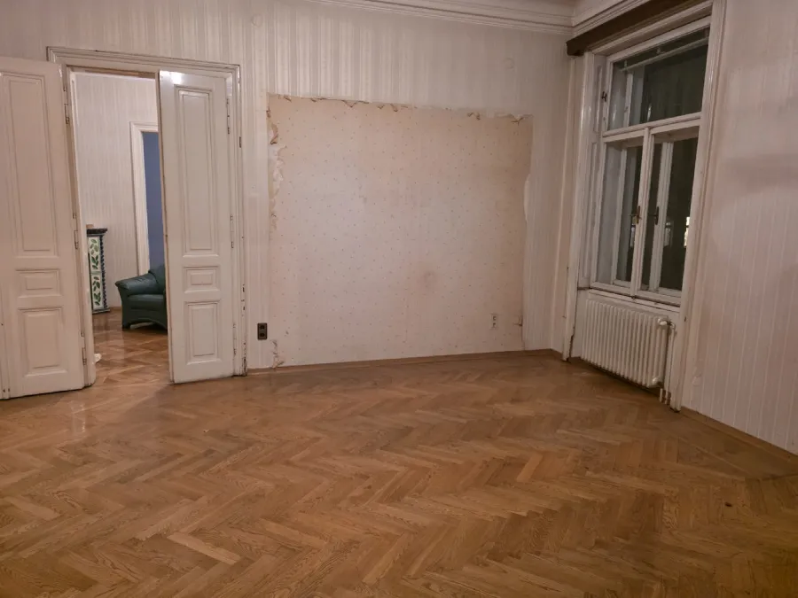 Wohnzimmer der Verlassenschaft in 1060 Wien nach der Räumung