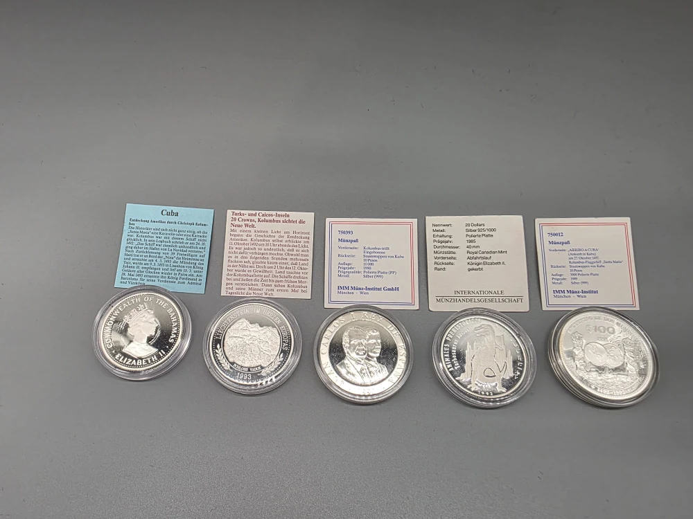 Kolumbus-Silbermünzen aus dem Nachlass verkaufen in Wien
