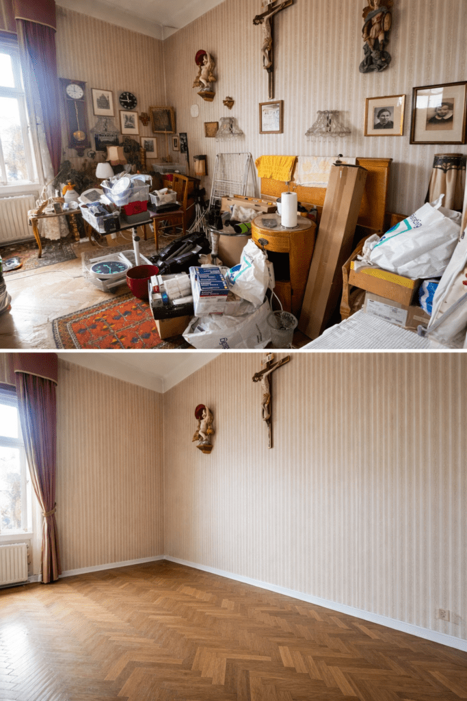 Verlassenschaft Entrümpelung Wien 1010 im 1. Bezirk – professionell geräumter Raum nach einem Auftrag für einen zufriedenen Kunden