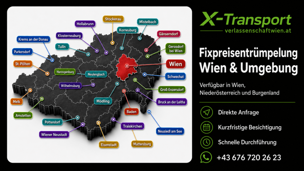 Fixpreisentrümpelung Wien und Umgebung – transparent, planbar, ohne Überraschungen