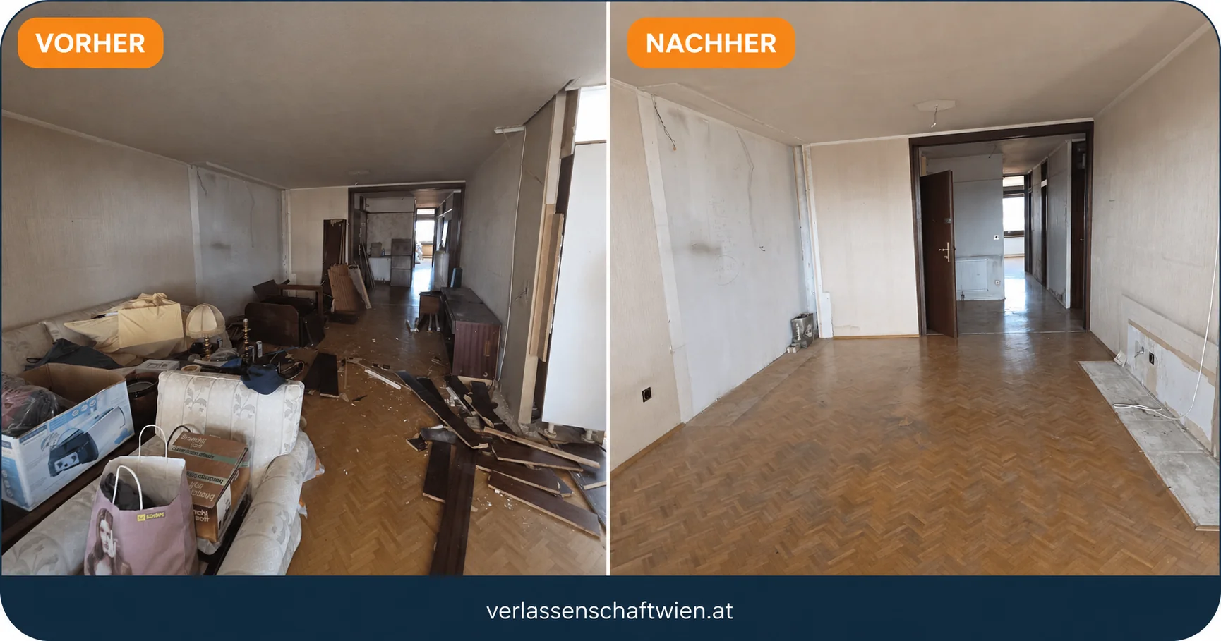 Wohnungsräumung St. Pölten Erfahrungsbericht – Auftrag erfolgreich abgeschlossen