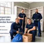 Transparentes Angebot ohne versteckte Kosten – Räumungsteam von Verlassenschaftwien.at mit Kartons und Sackkarre